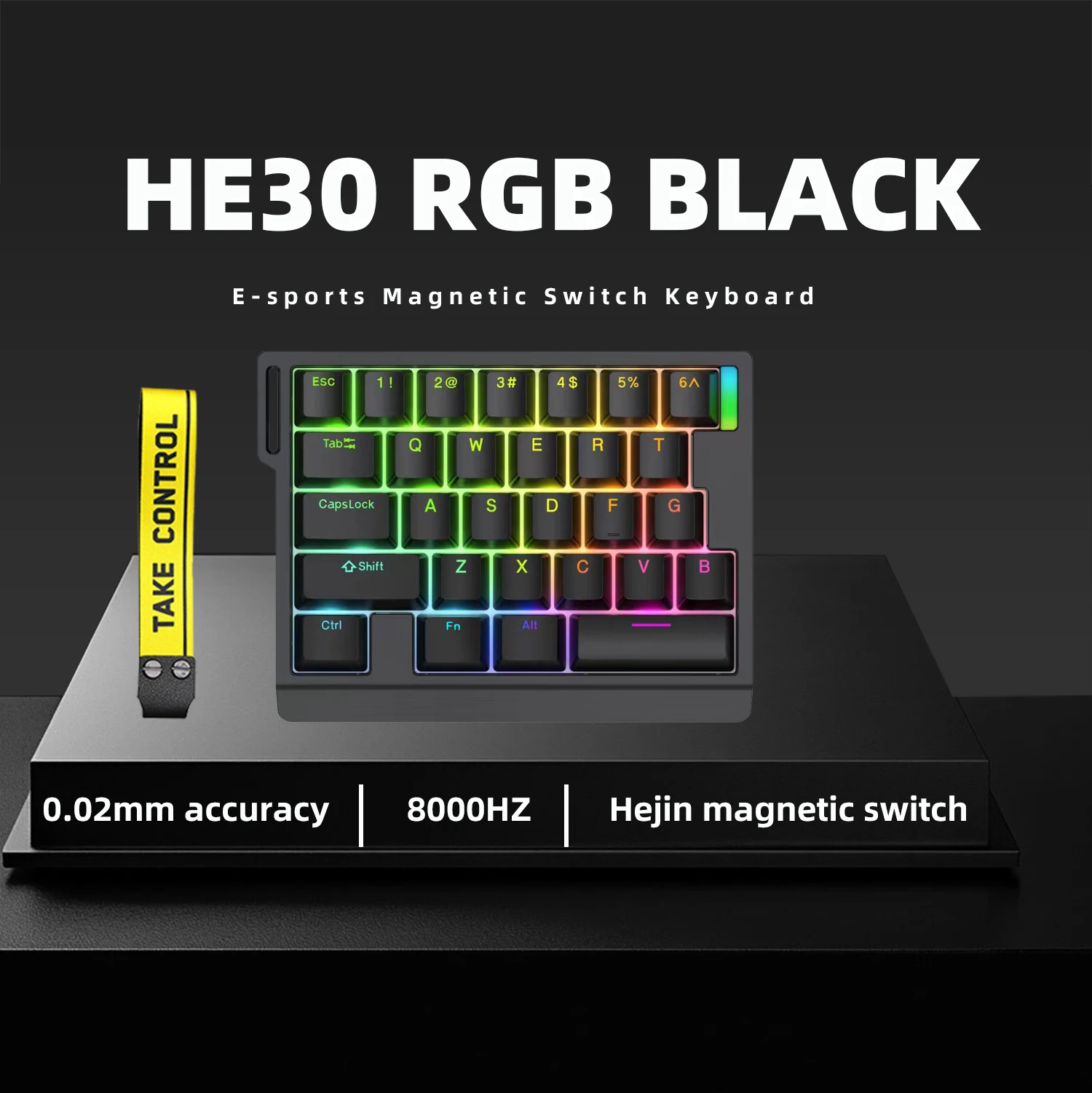S0a25f9f1c400463a8723ebd4ab61eec8P.webp HE30 Mechanical Keyboard One-handed 29 keys Magnetic Switch Smart Speed Quick Trigger E-sports Gamer Gaming Keyboard