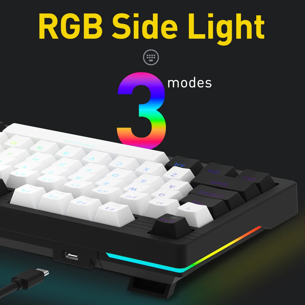 DAREU Wired Gasket Mechanical Keyboard N-Key Rollover Anti-ghosting RGB Backlight Dream switch with Multi Media Button