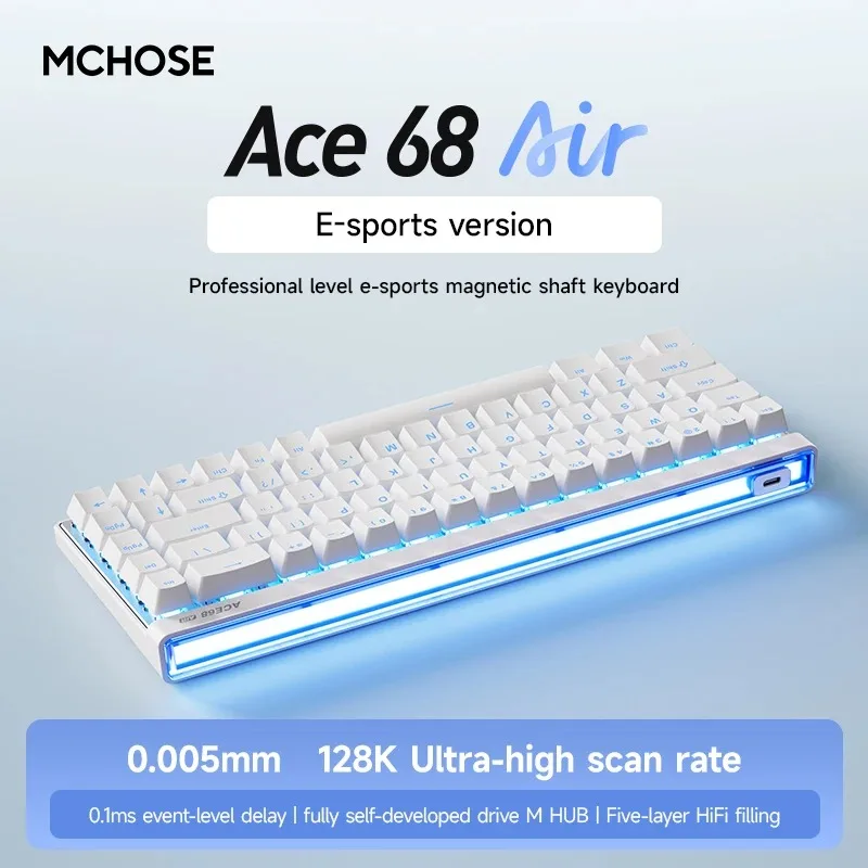 S17ab9a2531e5474b887c61d5db8b8997e.webp Mchose Ace68 Air Gaming Keyboard Hall Effect 0.001mm Rapid Trigger 8K+256K Polling Rate Dynamic RGB Light Box Magnetic