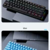 MUCAI MK61 USB Gaming Esports Mechanical Keyboard Red Axis 61 Key Wired Detachable Cable RGB Backlight Hot Swap