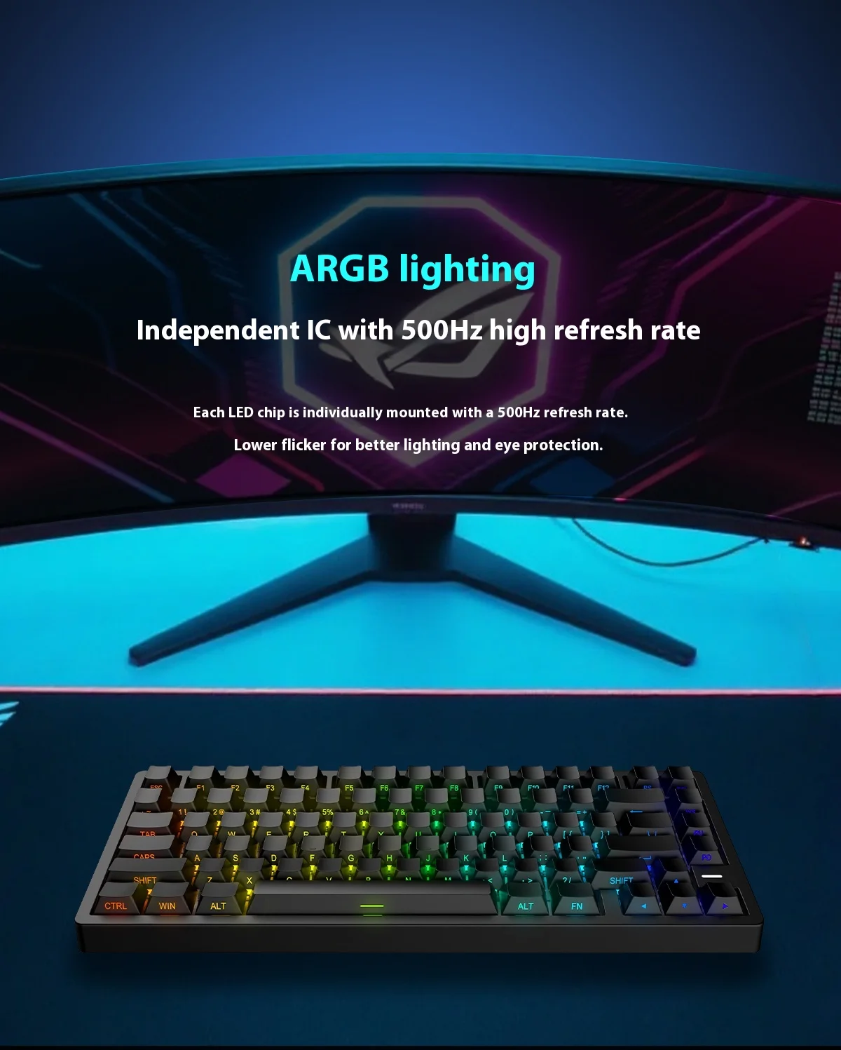 NEW IROK Carotmas Mars75 Pro Gaming Keyboard Magnetic Switch Keyboard 8K RT0.001mm Low Delay ARGB Gasket Ergonomic Custom 75%