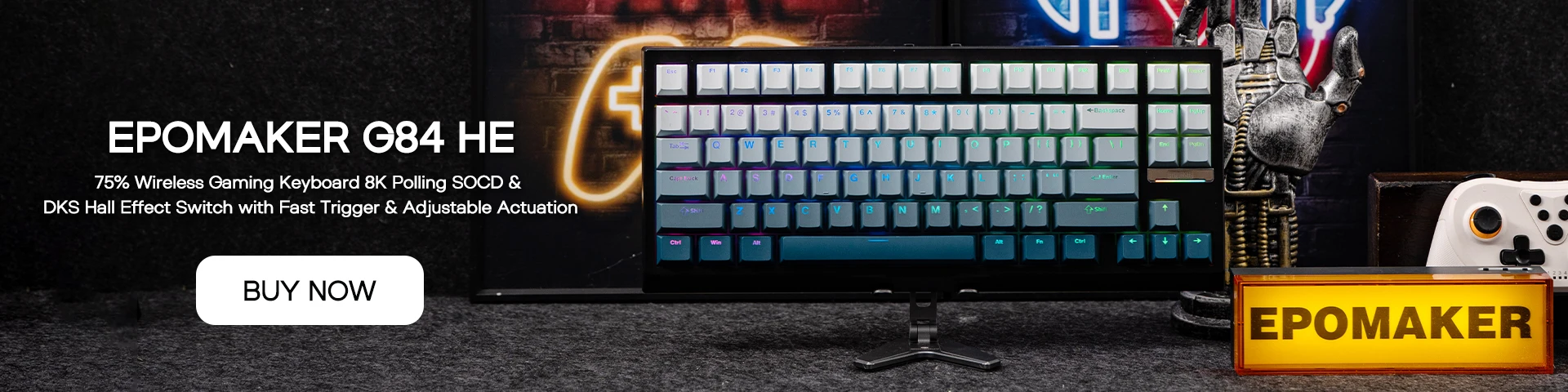 EPOMAKER TH87 JIS Japanese Version TKL Layout Hot-Swap Wired/Bluetooth/2.4GHz Wireless Mechanical Keyboard 10000mAh Battery