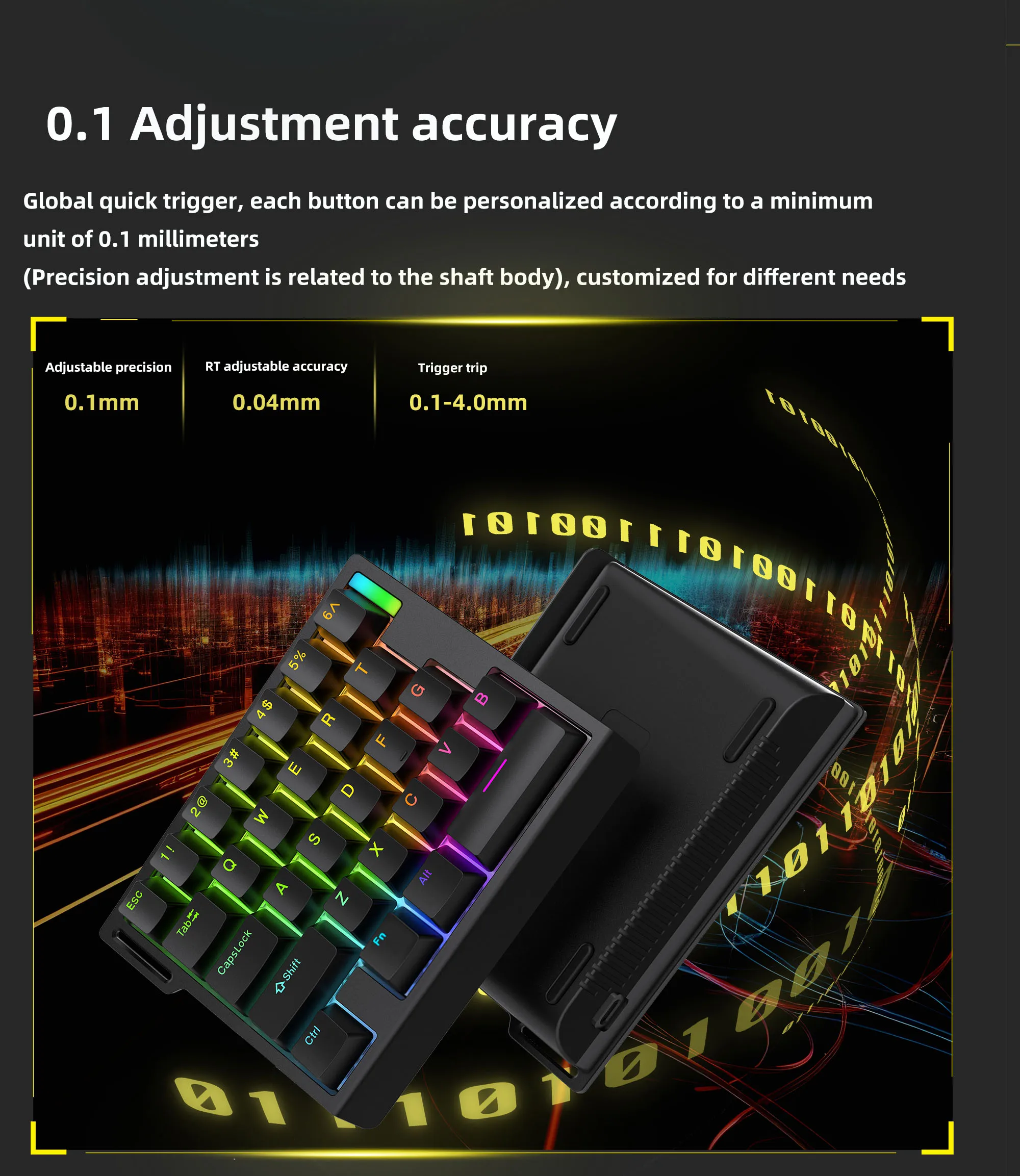HE30 Mechanical Keyboard One-handed 29 keys Magnetic Switch Smart Speed Quick Trigger E-sports Gamer Gaming Keyboard