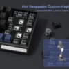 Womier SK68 Black Coral Sea Gaming Mechanical Keyboard QMK Wired Comic 65% Gasket Mount Hot Swap RGB Keyboard for Win/Mac