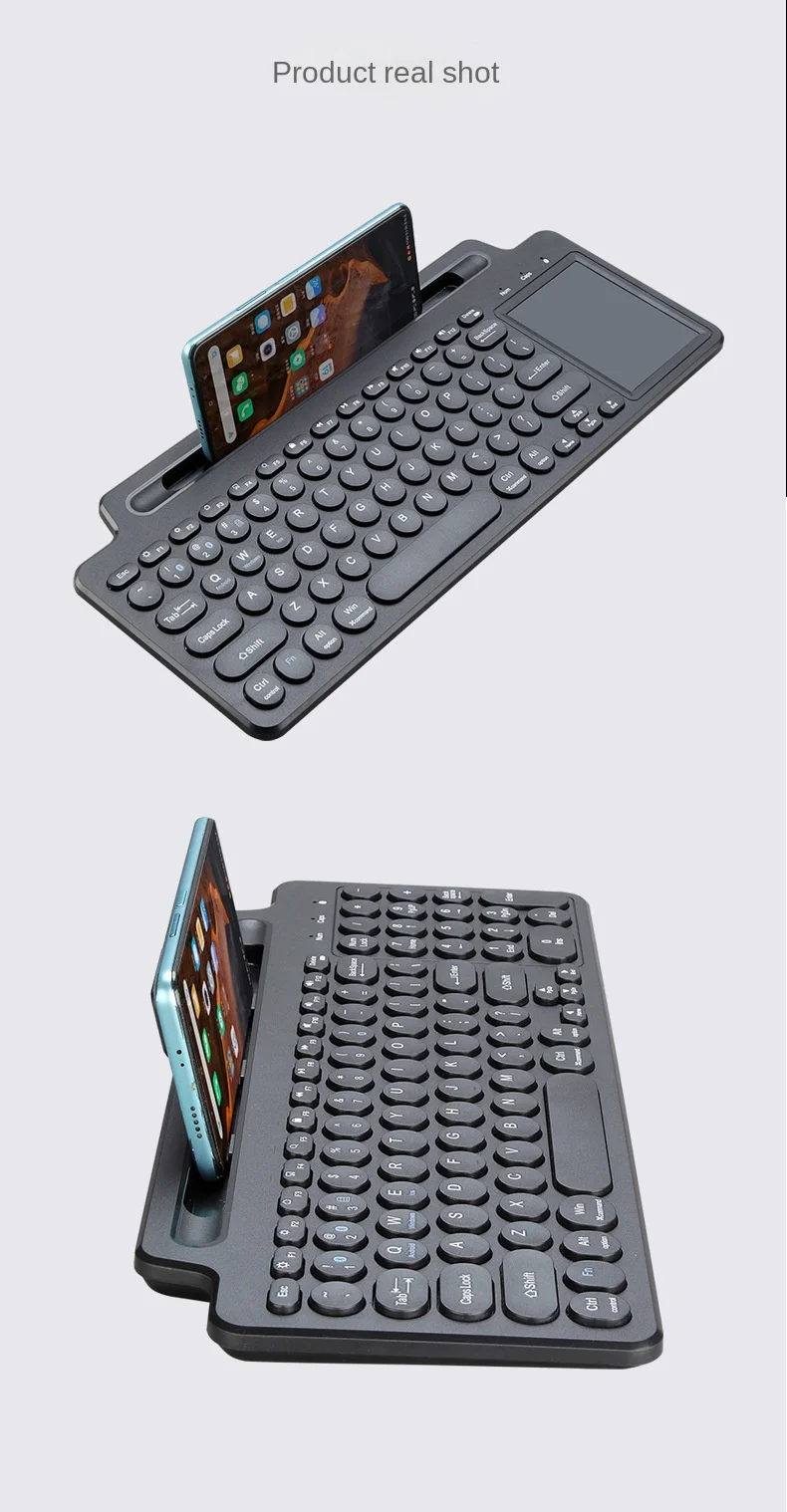 KLW MLD-569 3 In 1 Bluetooth And 2.4G Wireless With Slot  Intelligent Touchpad Keyboard For Tablet Computer Mobilephone