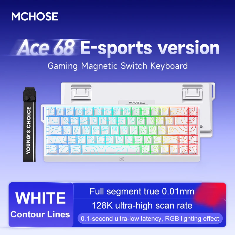 R85 ATTACK SHARK R85HE Magnetic Keyboard Wired 0.005mm RT 8K+ Hz 256K RGB Gaming Keyboard Neon Lightbox for Esports Gaming