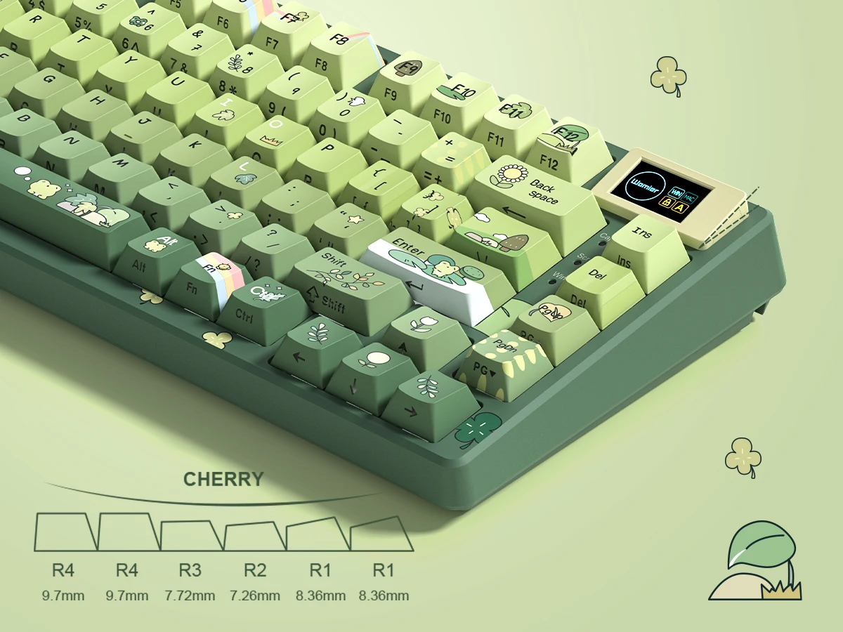 Womier SK80 Frog 75% Keyboard with Color OLED Display Mechanical Gaming Keyboard Gasket Mounted RGB Hot Swap Custom Keyboard