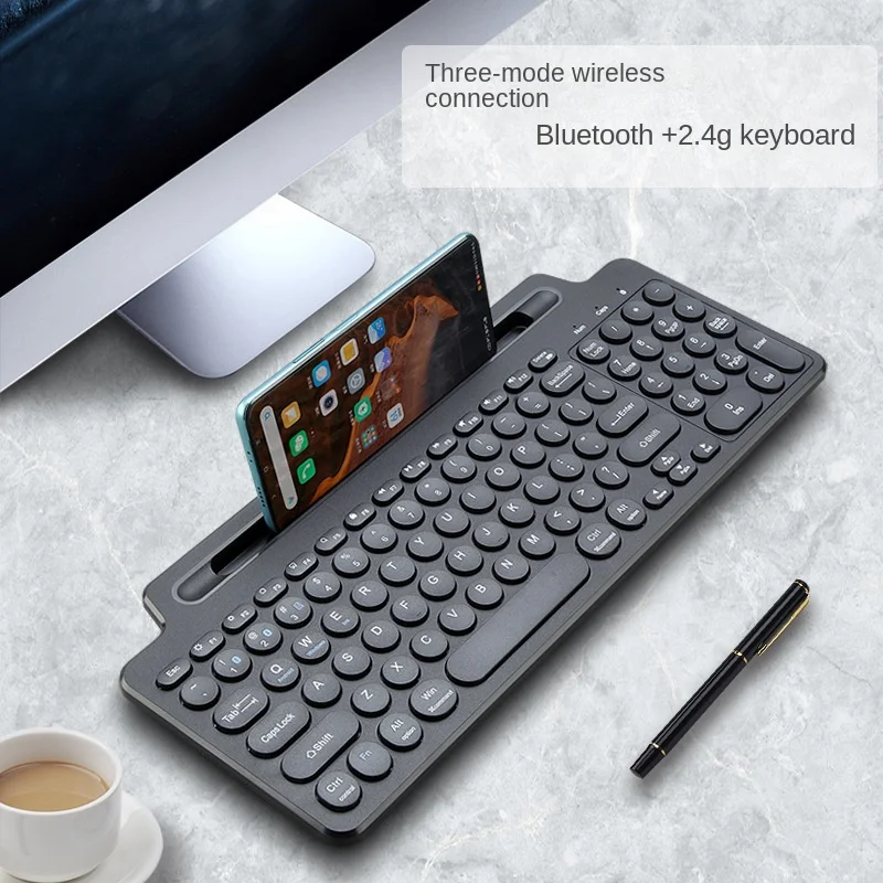 KLW MLD-569 3 In 1 Bluetooth And 2.4G Wireless With Slot  Intelligent Touchpad Keyboard For Tablet Computer Mobilephone