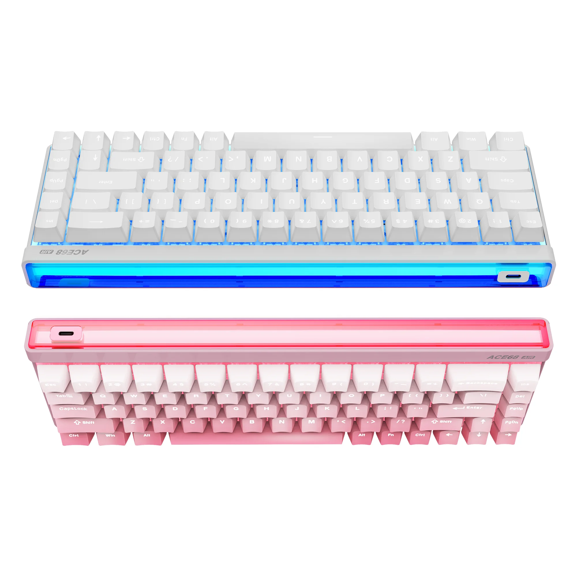 Mchose Ace68 Air Gaming Keyboard Hall Effect 0.001mm Rapid Trigger 8K+256K Polling Rate Dynamic RGB Light Box Magnetic