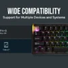 CIDOO QK61 V2 VIA-Programmable 60% Gasket Structure Wired/2.4GHz Wireless/Bluetooth Compact Keyboard with South-Facing LEDs