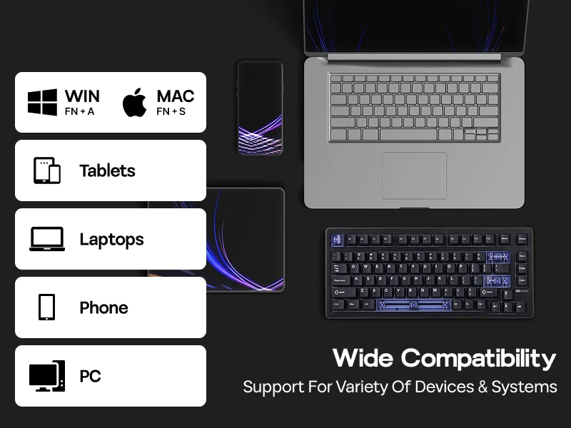 EPOMAKER HE80 75% Compact Layout Gasket Wired Hall Effect Magnetic Mechanical Keyboard DKS SOCD Adjustable Actuation RGB Backlit