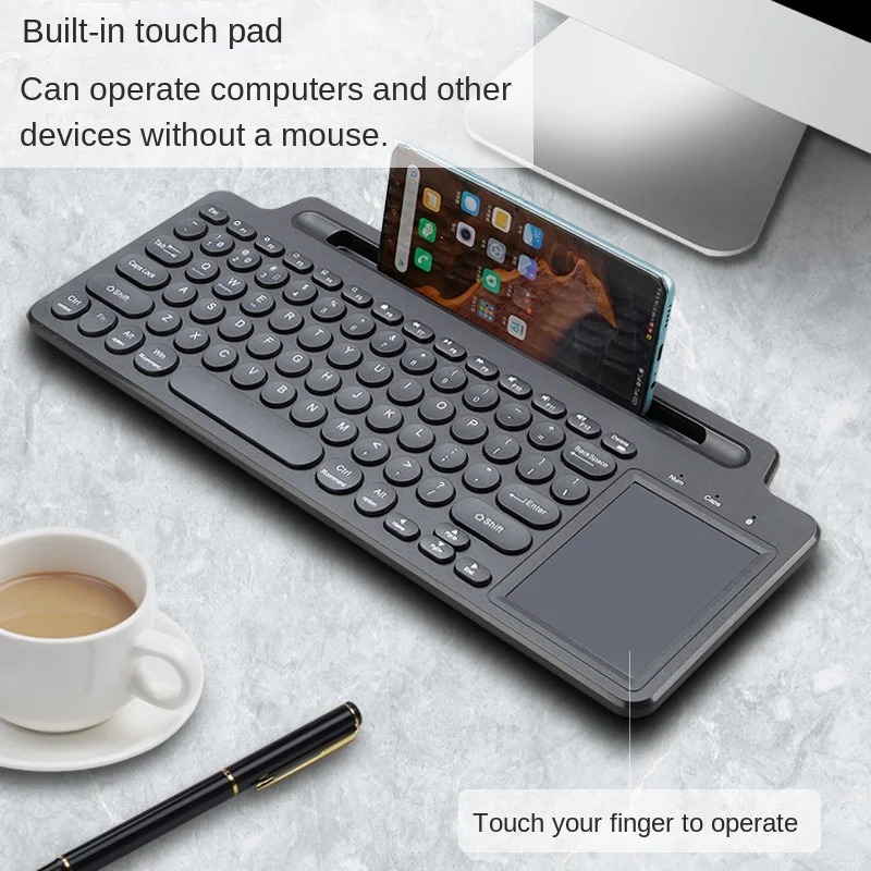 KLW MLD-569 3 In 1 Bluetooth And 2.4G Wireless With Slot  Intelligent Touchpad Keyboard For Tablet Computer Mobilephone