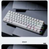 MUCAI MK61 USB Gaming Esports Mechanical Keyboard Red Axis 61 Key Wired Detachable Cable RGB Backlight Hot Swap