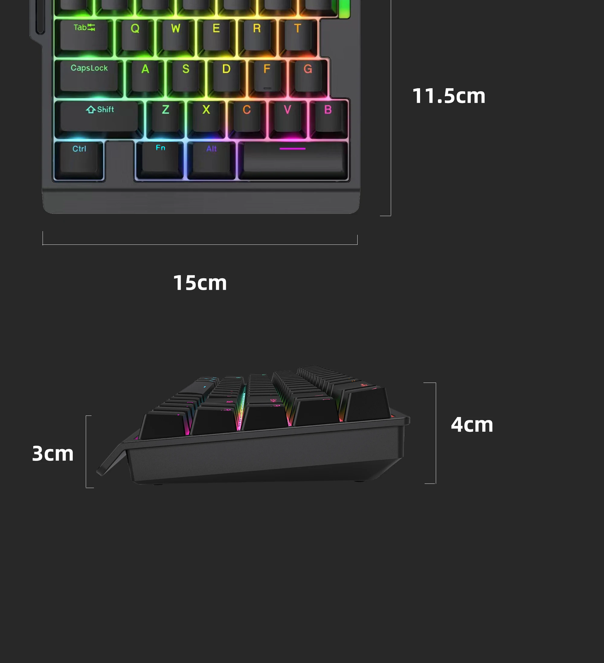 HE30 Mechanical Keyboard One-handed 29 keys Magnetic Switch Smart Speed Quick Trigger E-sports Gamer Gaming Keyboard