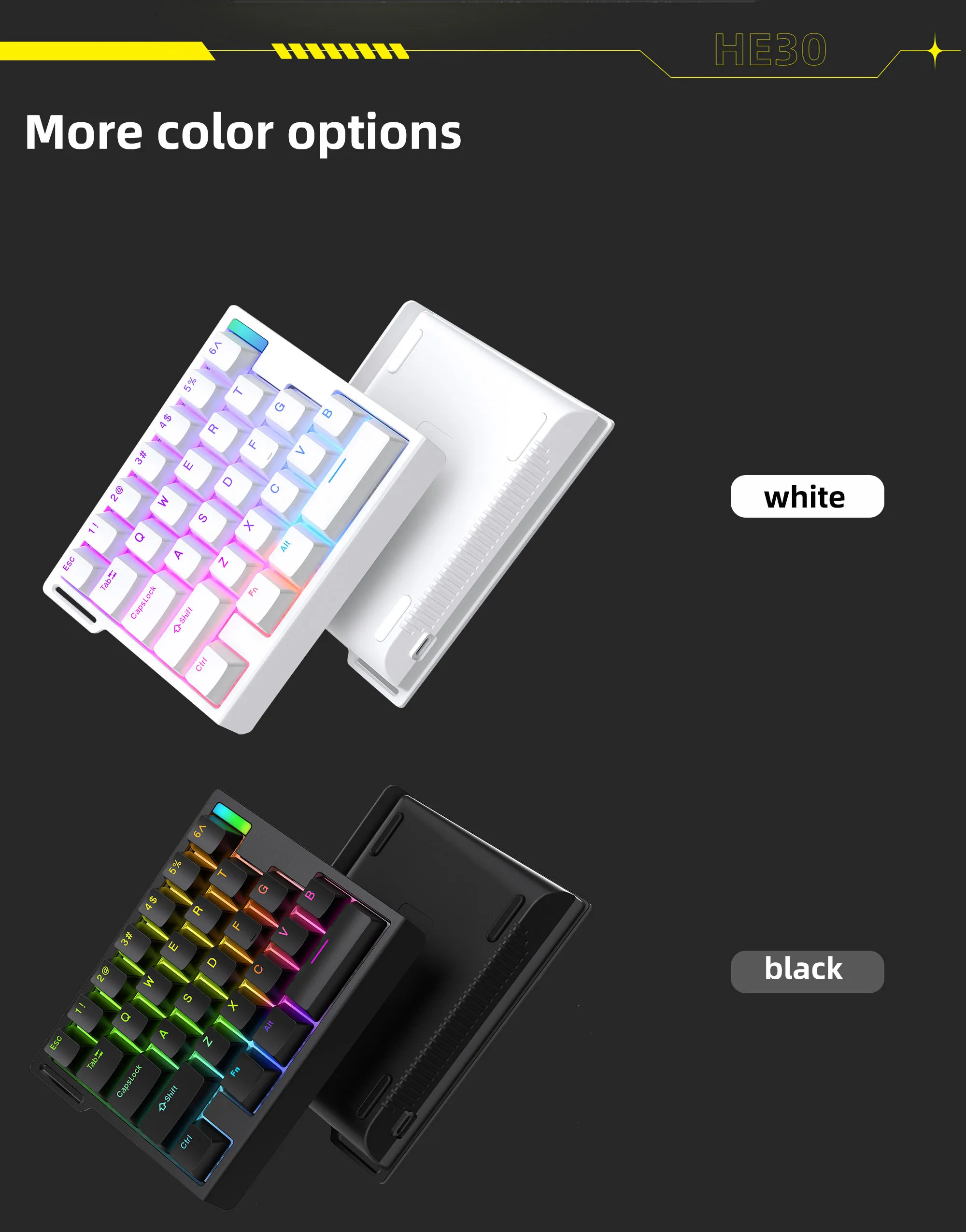 HE30 Mechanical Keyboard One-handed 29 keys Magnetic Switch Smart Speed Quick Trigger E-sports Gamer Gaming Keyboard