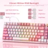 Womier VK75 Wired Mechanical Keyboard 75% Custom Hotswap with Knob RGB Backlit Gasket Mount Gaming Keyboard Double Linear Switch